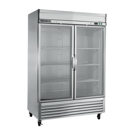 Maxx Cold Reach-In Refrigerator, Double Door, Bottom Mount, Glass 42.9 CUFT MXSR-49GD